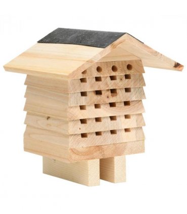 vidaXL Bee Hotel Solid Firwood 22x20x20 cm