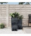 vidaXL Planter with Removable Inner Anthracite 21/49 L PP Concrete Look