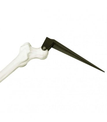 vidaXL Halloween Skeleton with Ground Spikes White 45.5 x 13 cm