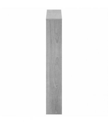 vidaXL Shoe Cabinet with Mirror 3-Layer Grey Sonoma 63x17x102.5 cm