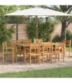 vidaXL Chair 8 pcs Brown 56 x 55 x 90.5 cm Solid Teak Wood