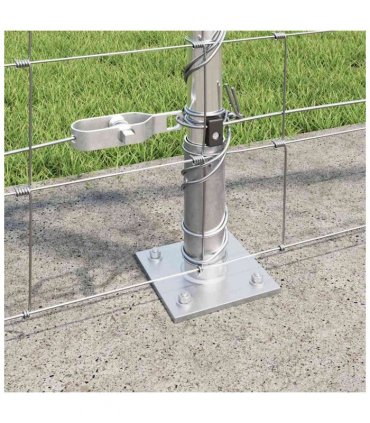 vidaXL Welded Wire Fence with Concrete Base 50 x 1.2 m Silver Mesh