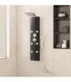 vidaXL Shower Panel Unit Glass 25x47.5x130 cm Black