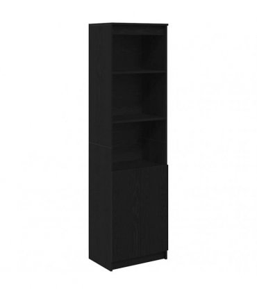 vidaXL Highboard Black Oak 50x35x180 cm Engineered Wood