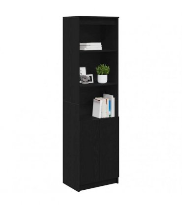 vidaXL Highboard Black Oak 50x35x180 cm Engineered Wood