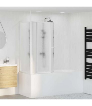 Shower Bath Screen Wall L Shape 70 x 120 x 137 cm 4 Panels Foldable