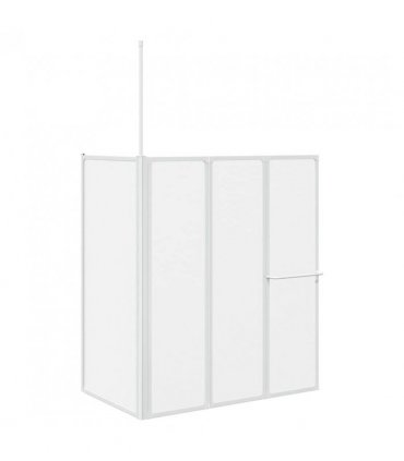 Shower Bath Screen Wall L Shape 70 x 120 x 137 cm 4 Panels Foldable
