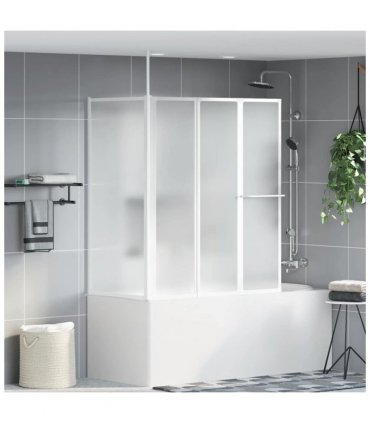 Shower Bath Screen Wall L Shape 70 x 120 x 137 cm 4 Panels Foldable