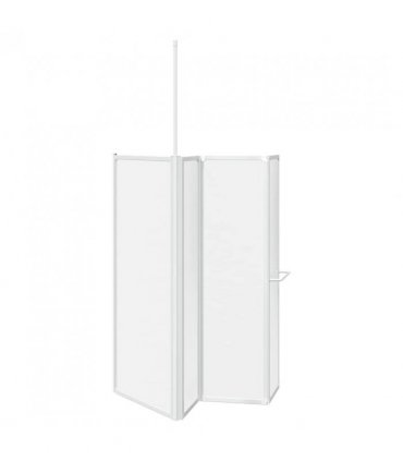 Shower Bath Screen Wall L Shape 70 x 120 x 137 cm 4 Panels Foldable