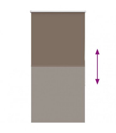 vidaXL Roller Blind Blackout Coffee 85x150 cm Fabric Width 80.7 cm Polyester