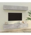 vidaXL Wall TV Cabinets 4 pcs Concrete Grey 100x30x30 cm