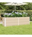 vidaXL Planter Ivory 160 x 40 x 45 cm Steel