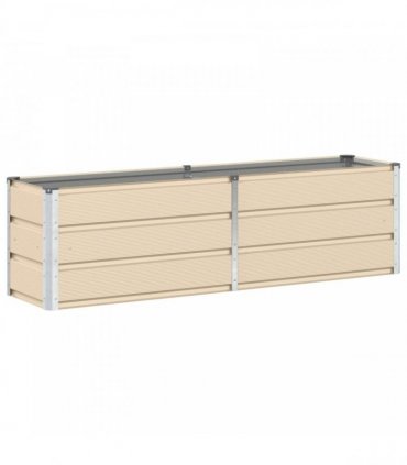 vidaXL Planter Ivory 160 x 40 x 45 cm Steel