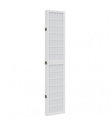 vidaXL Room Divider 5 Panels White Solid Wood Paulownia