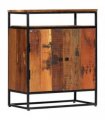 vidaXL Side Cabinet 60x35x76 cm Solid Reclaimed Wood and Steel