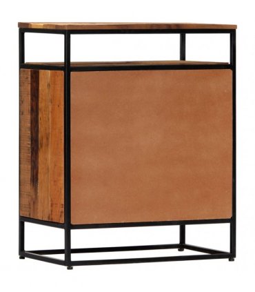 vidaXL Side Cabinet 60x35x76 cm Solid Reclaimed Wood and Steel