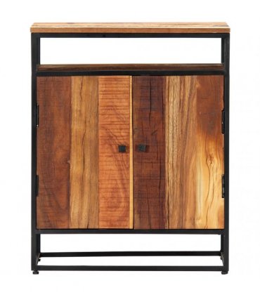 vidaXL Side Cabinet 60x35x76 cm Solid Reclaimed Wood and Steel
