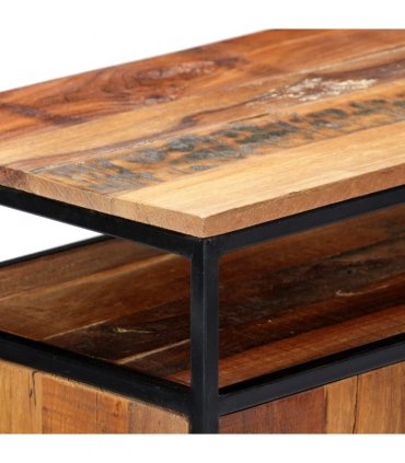 vidaXL Side Cabinet 60x35x76 cm Solid Reclaimed Wood and Steel