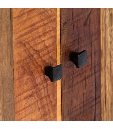 vidaXL Side Cabinet 60x35x76 cm Solid Reclaimed Wood and Steel
