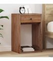 vidaXL Bedside Table Brown 63 x 30 x 79 cm Solid Mahogany Wood