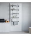 vidaXL Door Organiser with 5 Shelves 52x20x135 cm Aluminium