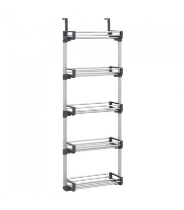 vidaXL Door Organiser with 5 Shelves 52x20x135 cm Aluminium