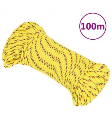 vidaXL Boat Rope Yellow 5 mm 100 m Polypropylene