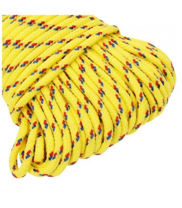 vidaXL Boat Rope Yellow 5 mm 100 m Polypropylene