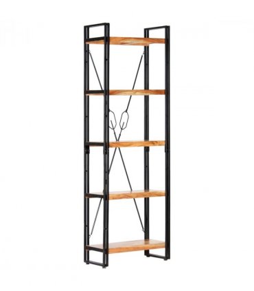 vidaXL 5-Tier Bookcase 60x30x180 cm Solid Acacia Wood