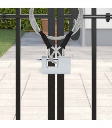 vidaXL Padlock 2 pcs Silver Steel