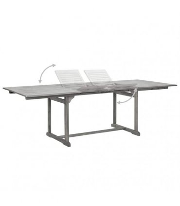 vidaXL Garden Dining Table (160-240)x100x75 cm Solid Acacia Wood