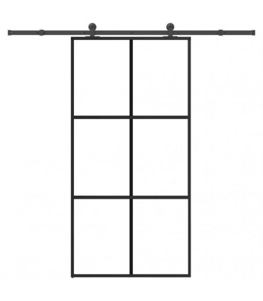 vidaXL Sliding Door with Hardware Set 102x205 cm ESG Glass&Aluminium