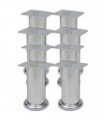 vidaXL Round Sofa Legs 8 pcs Chrome 120 mm