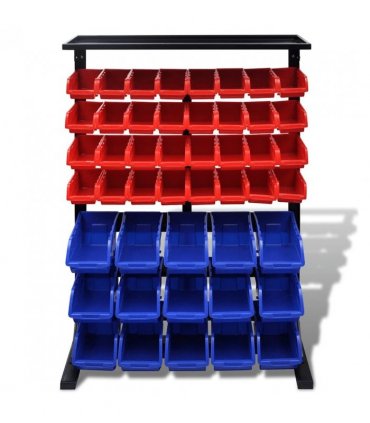 Blue & Red Garage Tool Organiser
