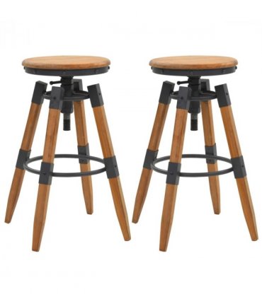 vidaXL Bar Stools 2 pcs Solid Fir Wood