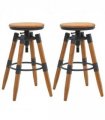 vidaXL Bar Stools 2 pcs Solid Fir Wood