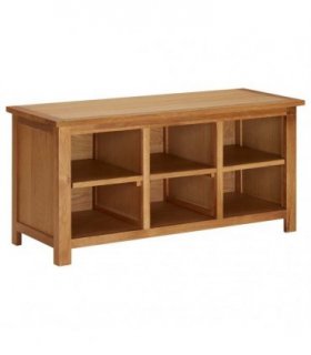 vidaXL Shoe Rack 90x37x45 cm Solid Oak Wood