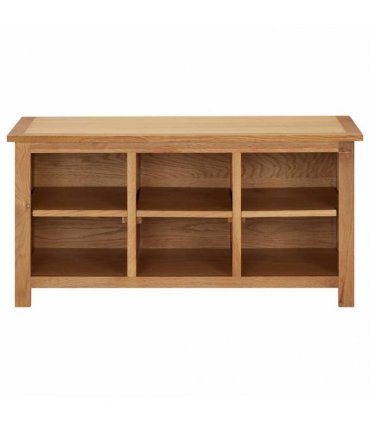 vidaXL Shoe Rack 90x37x45 cm Solid Oak Wood