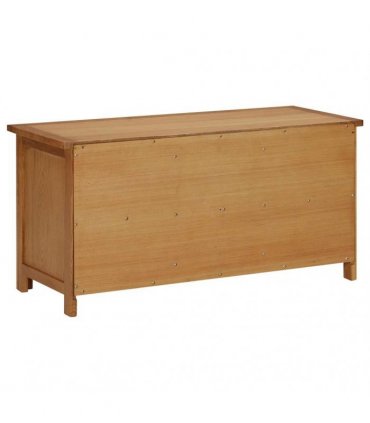 vidaXL Shoe Rack 90x37x45 cm Solid Oak Wood