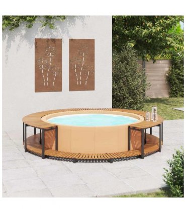 vidaXL Spa Surround 273x53 cm Solid Acacia Wood