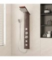 vidaXL Shower Panel System Glass Brown
