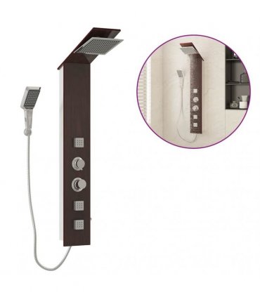 vidaXL Shower Panel System Glass Brown