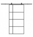 vidaXL Sliding Door with Hardware Set 102,5x205 cm ESG Glass&Aluminium