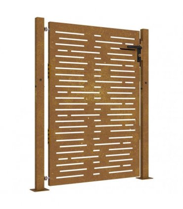 vidaXL Garden Gate 100x125 cm Corten Steel Square Design