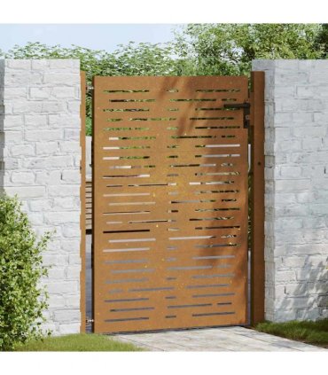 vidaXL Garden Gate 100x125 cm Corten Steel Square Design