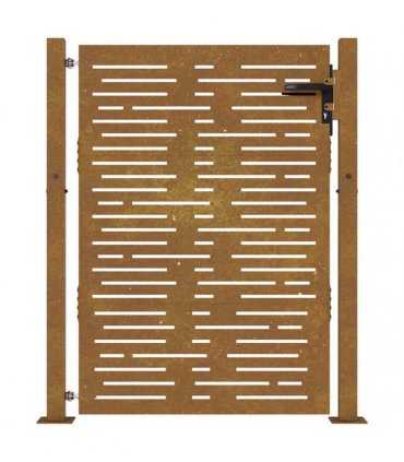 vidaXL Garden Gate 100x125 cm Corten Steel Square Design
