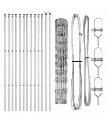 vidaXL Ground Fix Welded Wire Fence 25 x 1 m Galvanised Steel Silver