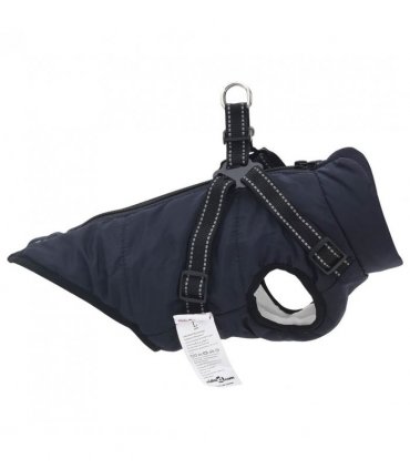 vidaXL Dog Coat Navy Blue L36