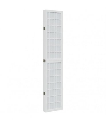 vidaXL Room Divider 6 Panels White Solid Wood Paulownia