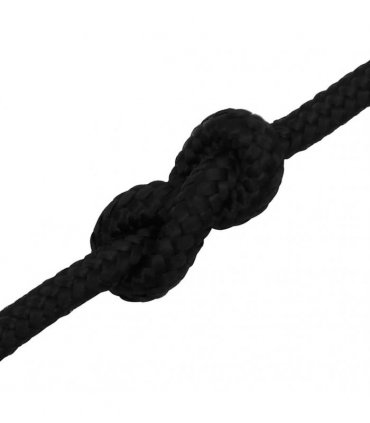 vidaXL Work Rope Black 8 mm 100 m Polyester